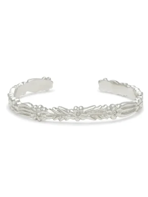 flower leaf cuff bracelet