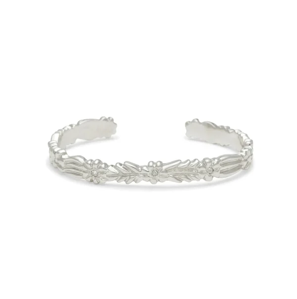 flower leaf cuff bracelet