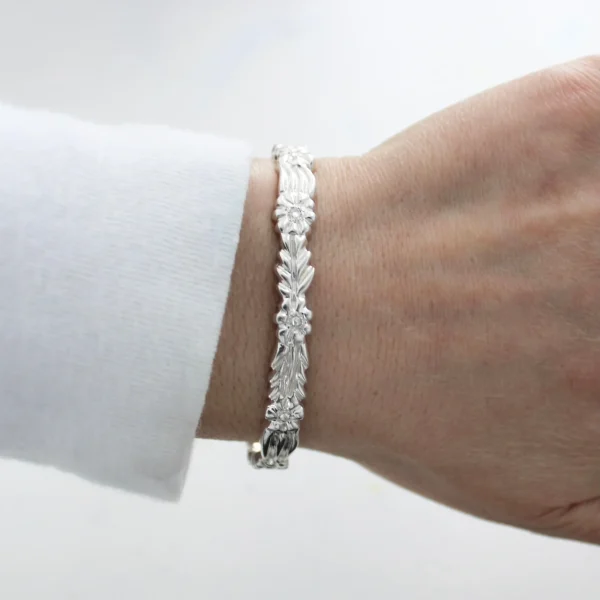 Flower Leaf Cuff Bracelet