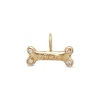 gold bone charm with diamonds