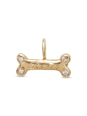 gold-bone-charm-diamonds gold bone charm with diamonds